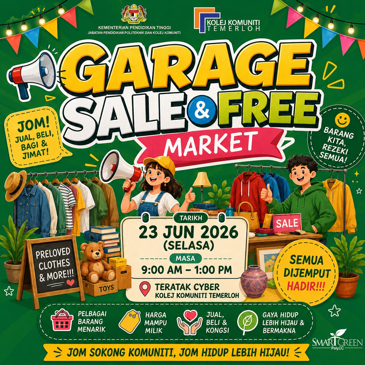 PROGRAM GARAGE SALE & FREE MARKET SEMPENA HARI PENDAFTARAN PELAJAR BAHARU SESI I 2026/2027